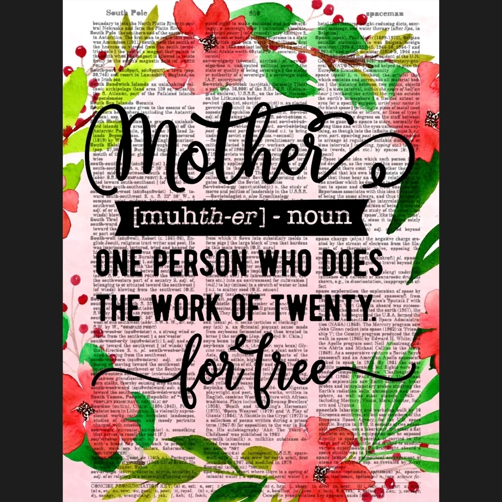 Mom Love Appreciation Dictionary Art Print
